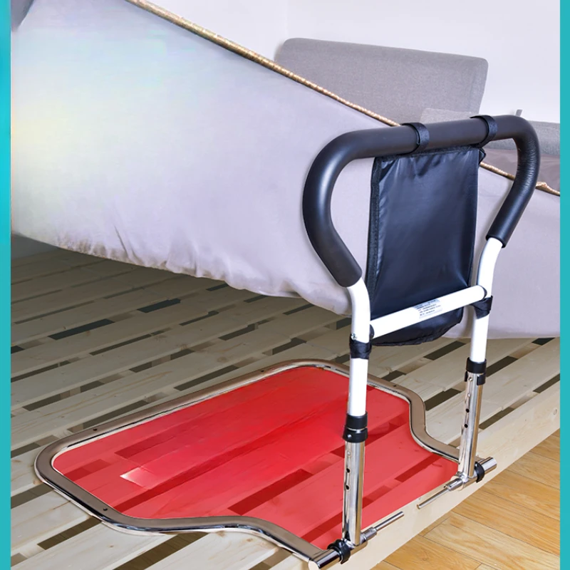 

Bedside handrail rail for the elderly to get up safely Assist Free installation of bed guardrail for the elderly to get up