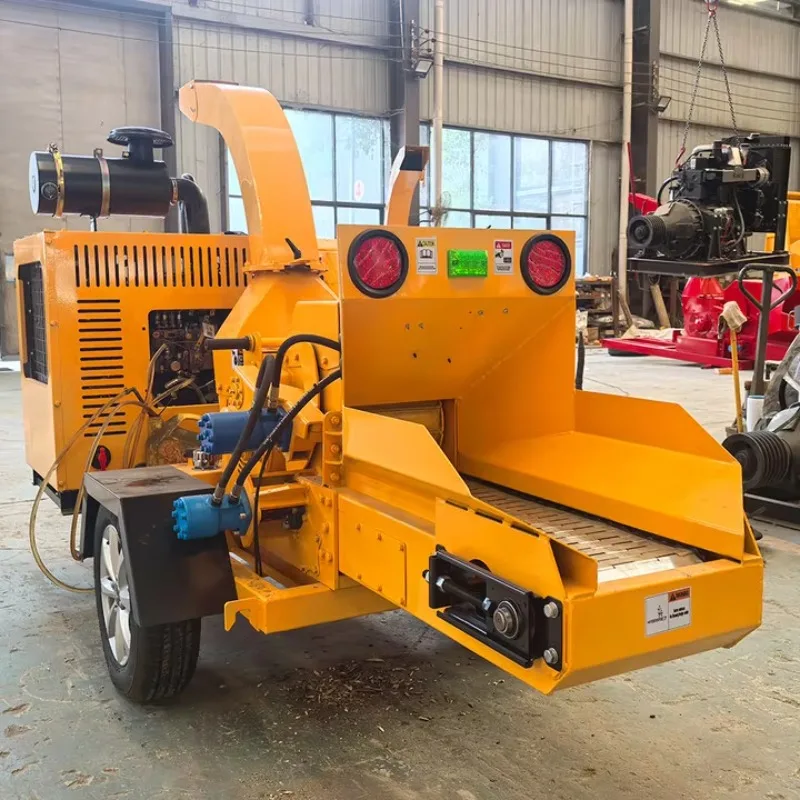 Hydraulic Feeding Heavy Duty Wood Chipper Crusher Tree Branch Shredder for Woods Wastes Recycling Projects High Outputs CE