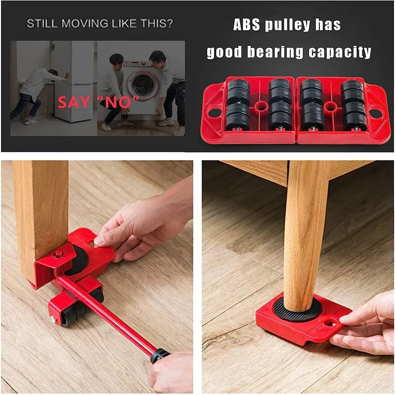 Heavy Furniture Casters Moves Furniture Tool Transport Shifter Moving Wheel Slider Remover Furniture Mover Lifting Roller Wheel