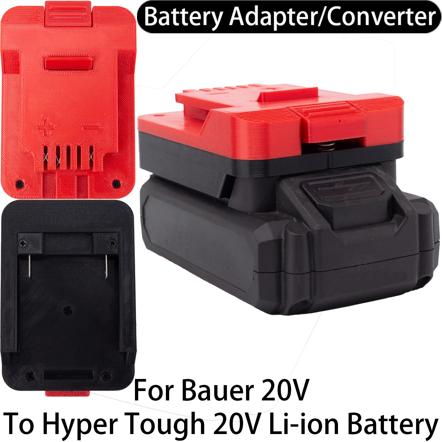 Adapter Converter For Bauer 20V Li-ion Tool To Hyper Tough 20V Li-ion Battery Adapter Converter Power Tool Accessory
