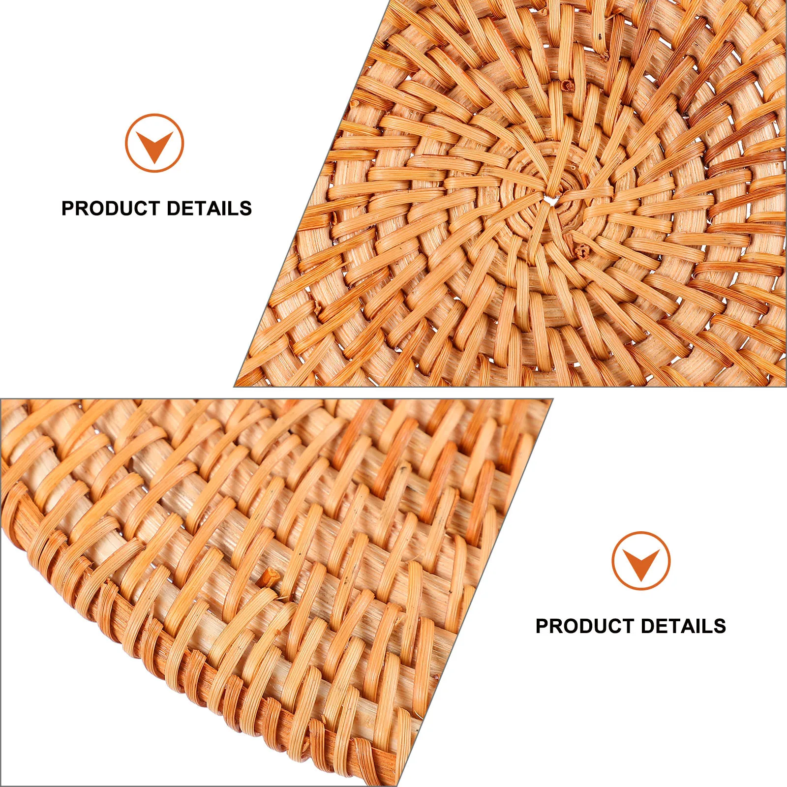 

1Pcs Woven Heat-Resistant Coaster Bamboo Place Mat for Table Protection Insulated Wood Bowl Pad Non-Slip Household Decor