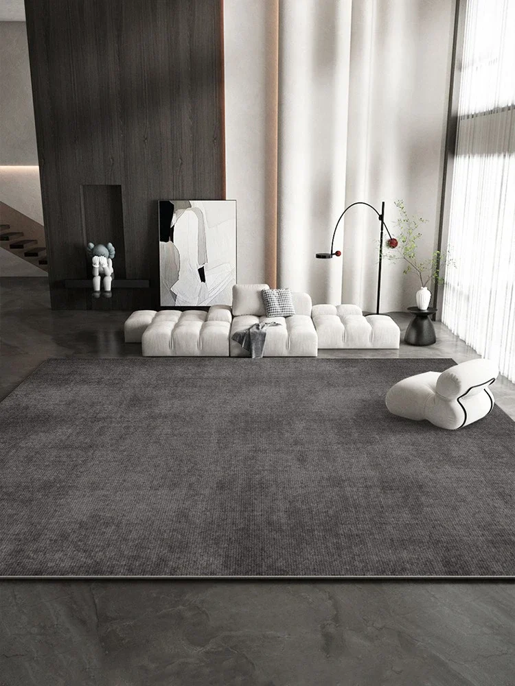 Luxurious Texture Carpet Cream Dark Gray Living Room Carpets Contract Home Decoration Huge Rug Anti-Slide Washable Bedroom Rugs