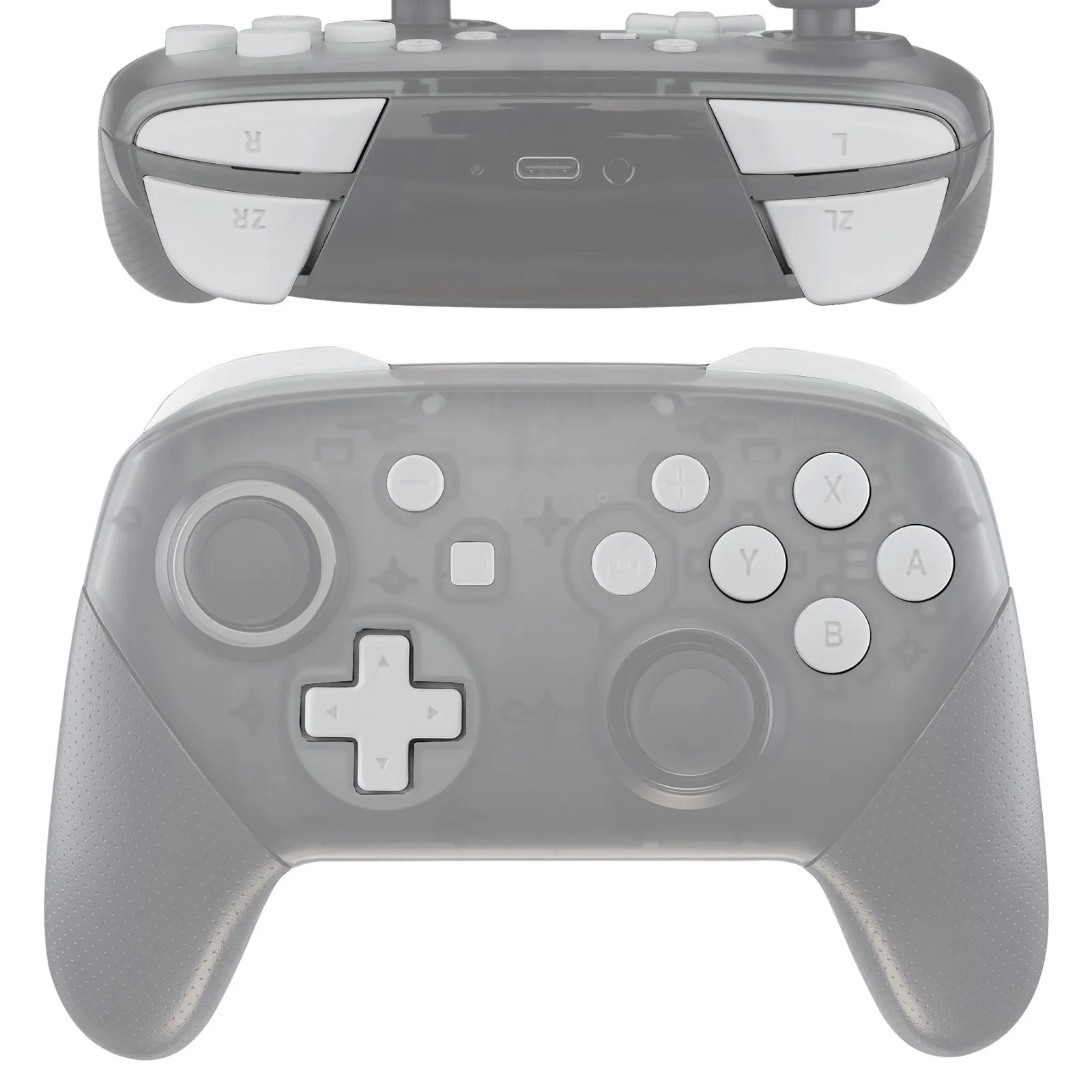 eXtremeRate Replacement Full Set Buttons with Tools for Nintendo Switch Pro Controller, Repair ABXY D-pad ZR ZL L R Keys