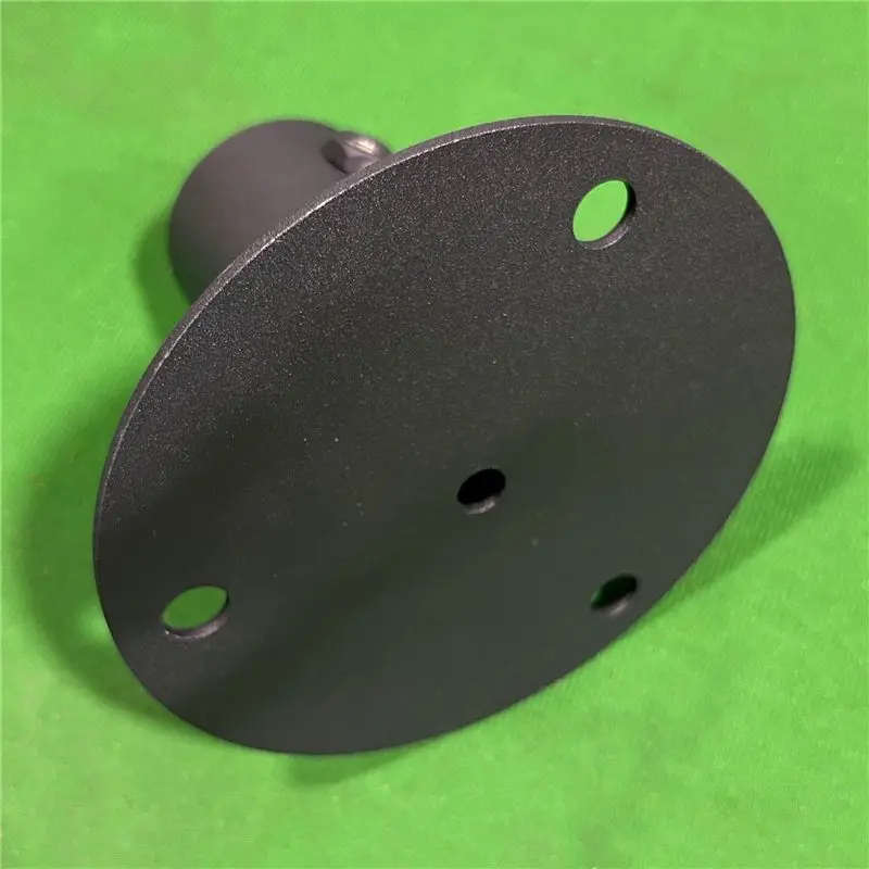 AT29-Chain Link Fence Pole Floor Flange Metal Chain Link Fence Mailbox Accessories 65Mm