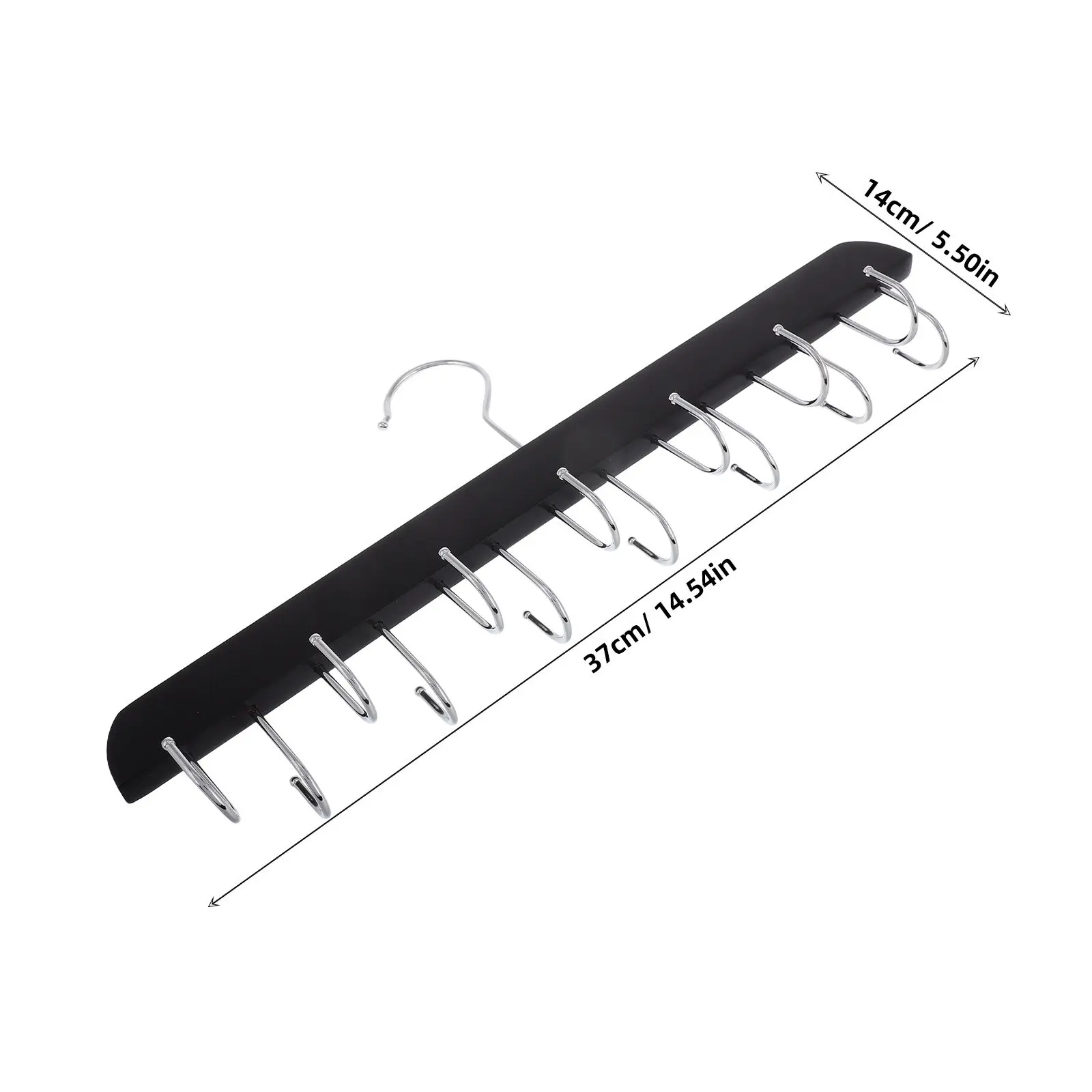 Wooden Pants Hanger with Hooks for Jeans Space Saving Clothes Organizer Heavy Duty Closet Rack Jean Hangers for Closet view 3