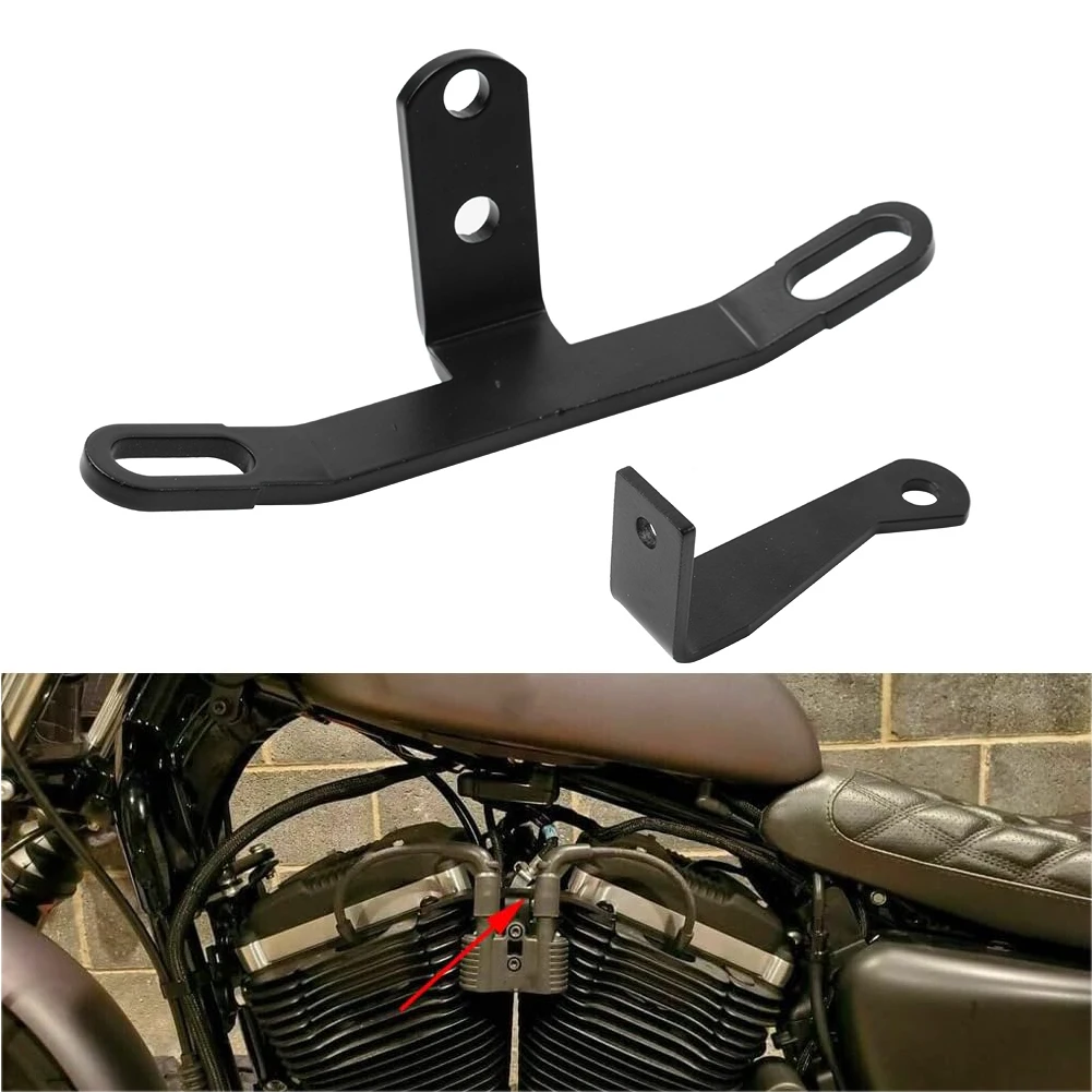 1 Set Motorcycle Ignition Key Relocation Bracket Holder Steel Black For Harley Davidson Sportster 1200 883 2007-2021