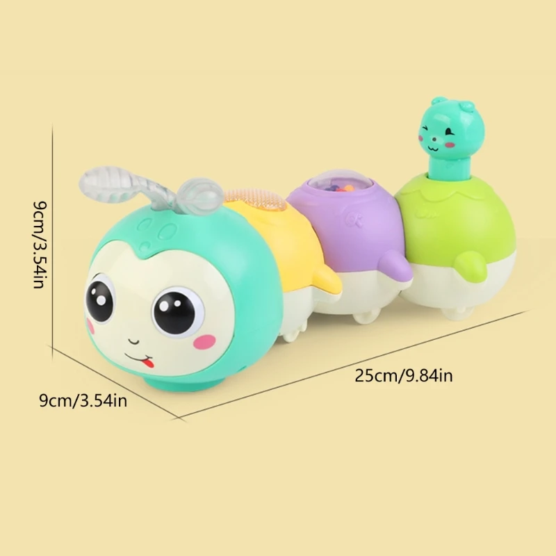 전기 애벌레 크롤링 학습 장난감 자동 장애물 회피 로봇 장난감 15UB
