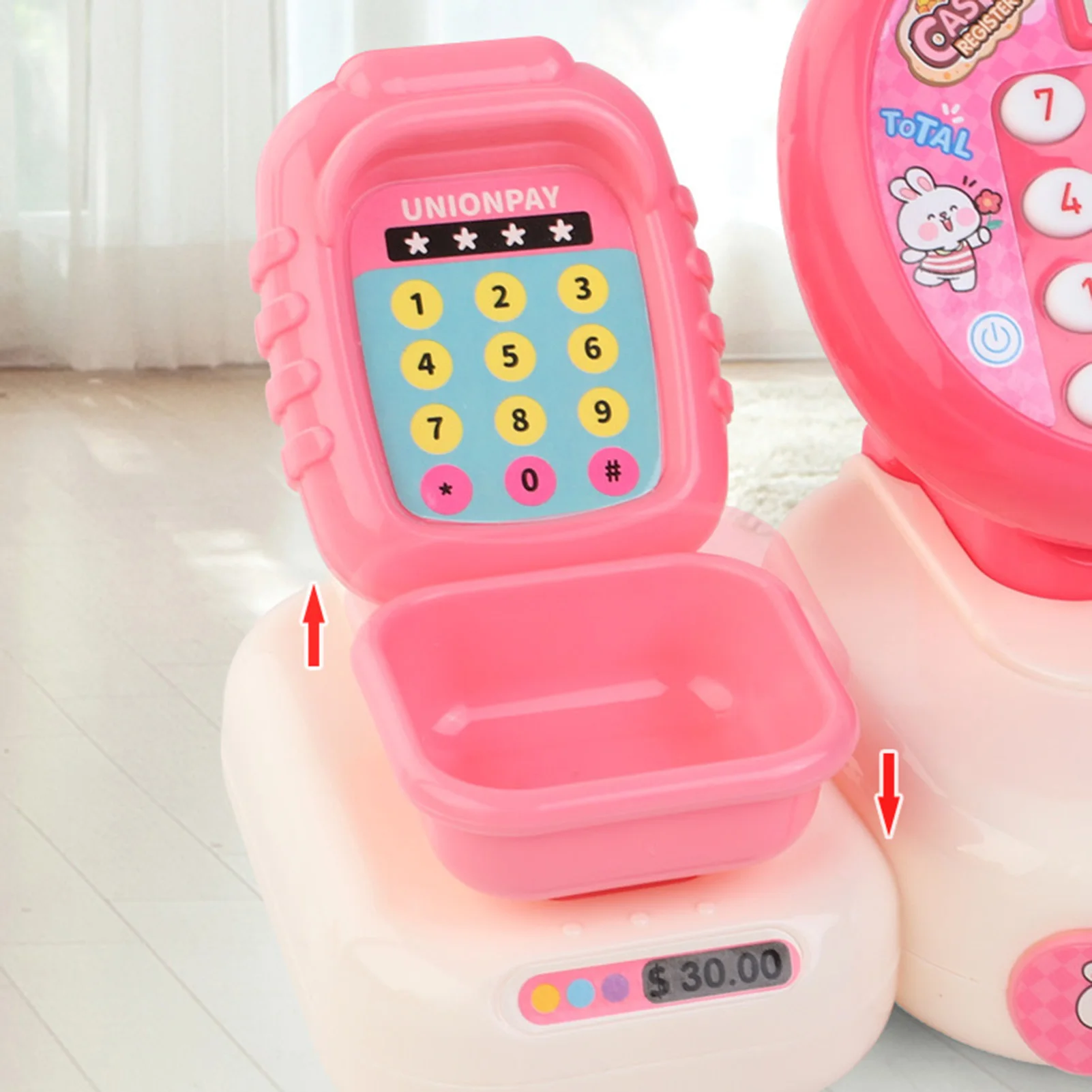 Fingir jogar calculadora registrador brinquedos fingir jogar mercearia supermercado caixa playset para crianças aniversário presente do dia das crianças