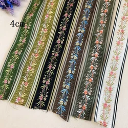 Fiori tessuti del nastro del Jacquard di 10yards/Lot 4cm per il DH-0131 del cotone degli accessori dell'abbigliamento della cinghia della chitarra