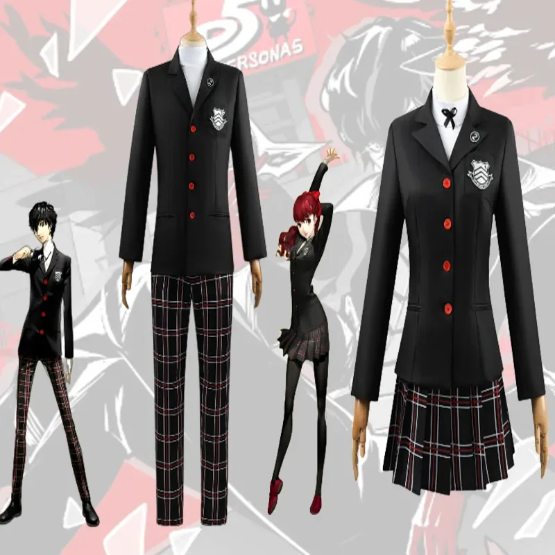 Gioco Persona 5 Ren Amamiya Akira Kuru Costum Cosplay Amamiya uniforme scolastica abiti da uomo Halloween Blazer Unisex Outfit