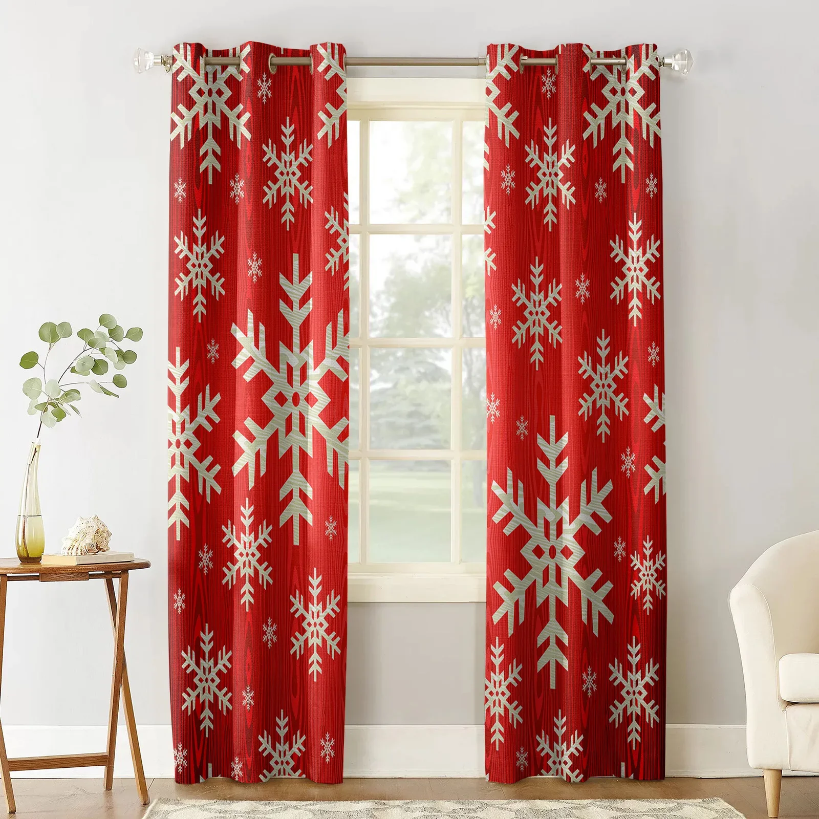 Santa Claus Christmas Blackout Curtains Bedroom Living Room Kitchen Drapes Window Treatments Xmas Navidad Natal Home Decoration