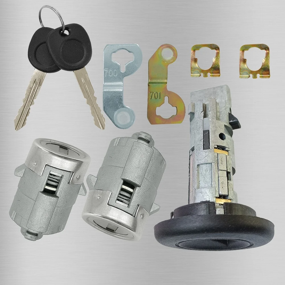 Lock Replacement Kit with Ignition Cylinder and Door Locks for General Automotive Applications OEM 706797 706592 Cross Reference