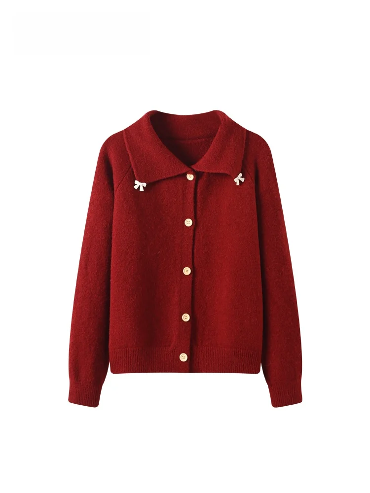 

CaraCLUB: Новый Уютный Вязаный Свитер Большого Размера с Длинным Рукавом для Женщин, Повседневный Свободный Красный Топ, Зимний, Удобный, Плюс-сайз