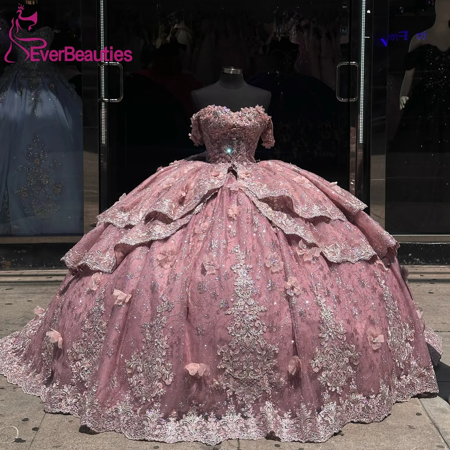 

Платье Quinceanera, бальное платье с открытыми плечами, вечернее платье для выпускного вечера, тюлевое кружевное вечернее платье для женщин, Vestidos De 15, Quinceanera