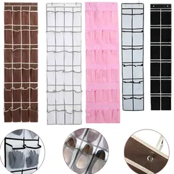 12/24 Pocket Large Mesh Cloth Storage Bag Wall-Mounted Sundries Organizer Holder Room Shoes Slippers Storage Hanging Bag