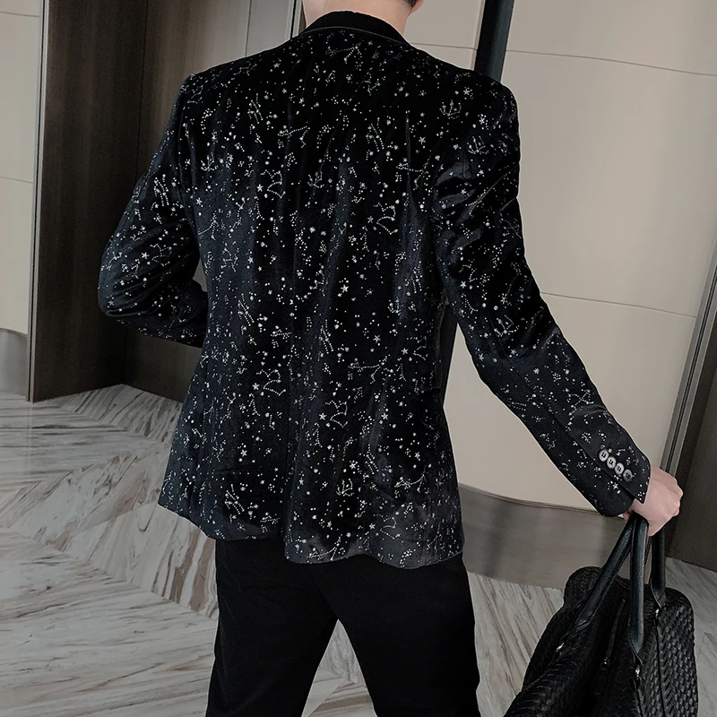 Sequin Design Men Blazers Singer DJ Stage Suit Jacket Wedding Business Casual Dress Coat 2021 Blazer Masculino Veste Homme