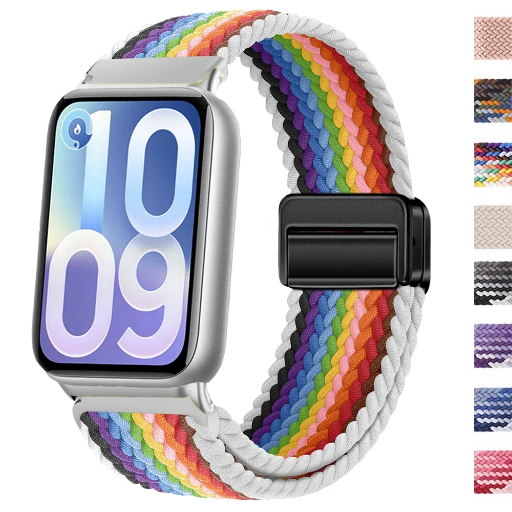 Nylon-Geflechtarmband für Xiaomi Mi Band 10 Pro/9 Pro/8 Pro Magnetisches Ersatzarmband für Redmi Watch 4 5 6 Armband