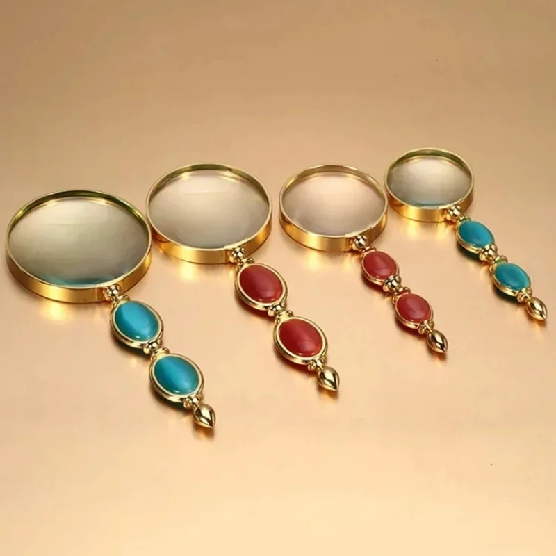 

1PC Handheld Jewelry Magnifying Glasses Elderly People Reading Newspaper Helping Hands Magnifier With Handle Gift Loupe 3x 4x 5x