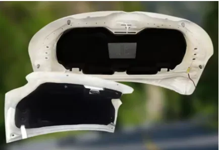 Imagen 2 del producto Tapa de maletero de algodón con aislamiento acústico de motor dedicado 2014 -2019 para Peugeot 301 para Citroen Elysee delantera + trasera