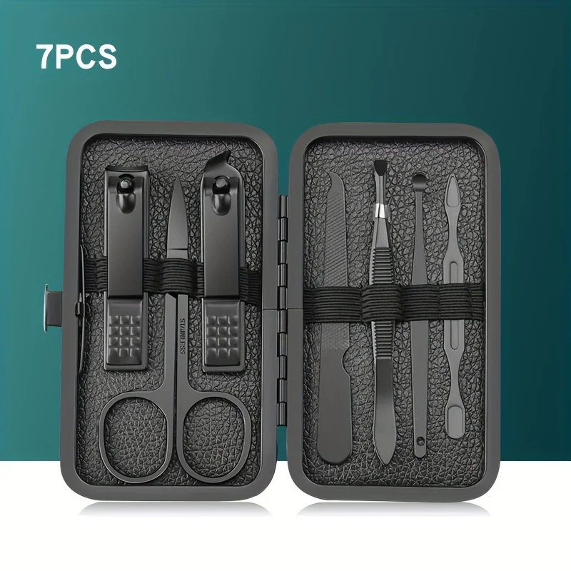7/10/12/18/20/24pcs Set profession elle Maniküre Set Kits Edelstahl Fingernagel Zehen nagel Clippers Set mit Leder tragbar – Detail 8