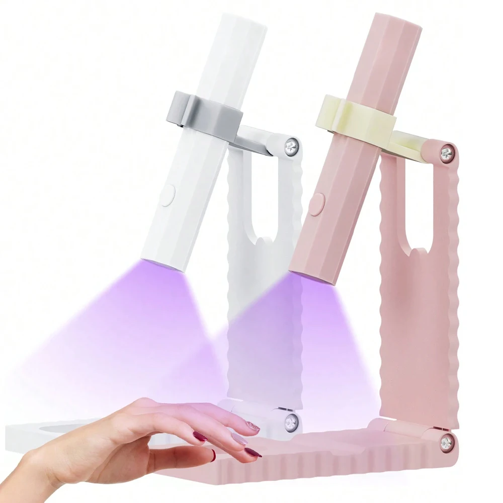 Handheld UV LED Nail Lamp Portable Gel Nail Light For Manicure With Desk Stand USB Plug In Curing Dryer For Nail Art Salon Tools