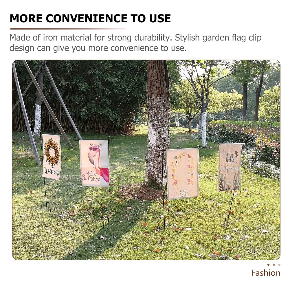 

1 set 1 Set Of Garden Flag Holder Iron Weather-Proof Outdoor Yard Flag Stand For Christmas Halloween Party Lawn Decor Flagpole