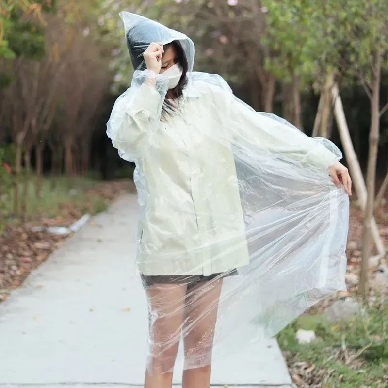 

Card Raincoat Disposable Portable Universal Full Body Rainproof Appliance Adult One Size Playground Travel