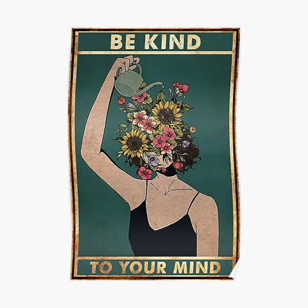 Vintage Be Kind To Your Mind  Poster Wall Room Art Decor Vintage Painting Decoration Picture Funny Print Home Mural No Frame