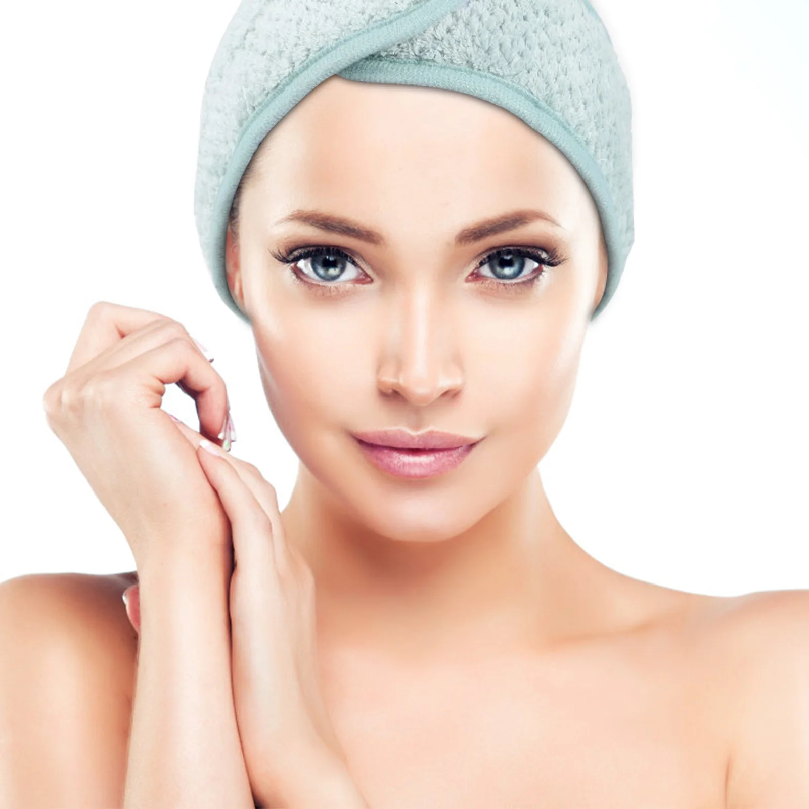 

2pcs Facial Headbands Washable Stretchable Hair Bands For Women Shower Spa Running Sticky Tape Adjustable Head Wrap