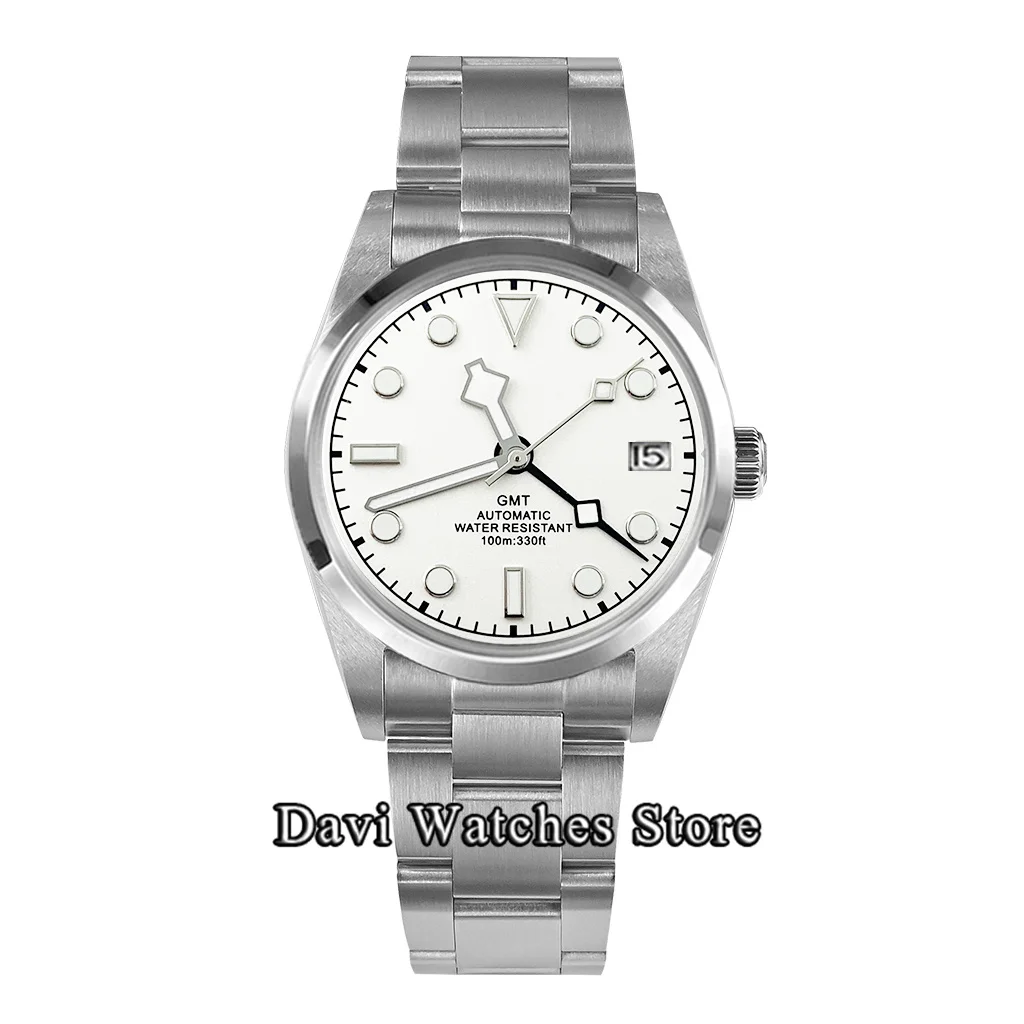 36mm/39mm New Original Luxury Fashion Automatic Watch Silver Stainless Steel Case Sterile Dial Sapphire Glass NH34 Movement