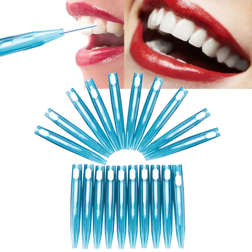 20ชิ้นแปรงขัดฟันขาว interdental หัวไหมขัดฟันดูแลช่องปากสะอาดจัดฟันช่วยกระตุ้นเหงือก