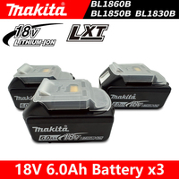 100% Original Makita 18V 6.0Ah/5.0Ah Battery For Makita BL1830B BL1840B BL1850B Replacement Battery DC18RC Chargers