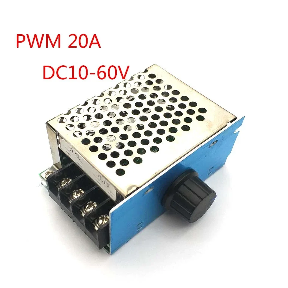 Regulador de velocidad del Motor de CC de DC10-60V, módulo de accionamiento de alta potencia, controlador de velocidad del Motor PWM, regulador de corriente de 20A, 12V, 24V, 36V, 48V