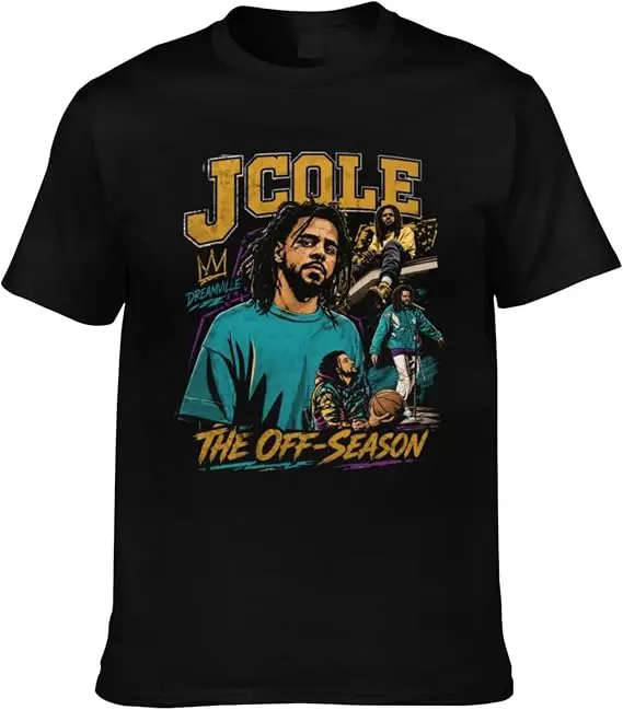 Herren & Damen J-Cole 2026 Musik-Tour Mode Kurzarm-T-Shirt Y2k Streetwear Hip-Hop Grafik-Kleidung Baumwolle Rap Rock Tee – Detail 14