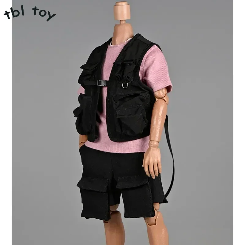 

1/6 Scale Male/Female Multi Pocket Functional Vest Workwear Shorts Street Hip-hop for 12inch Action Figures Tbl Body