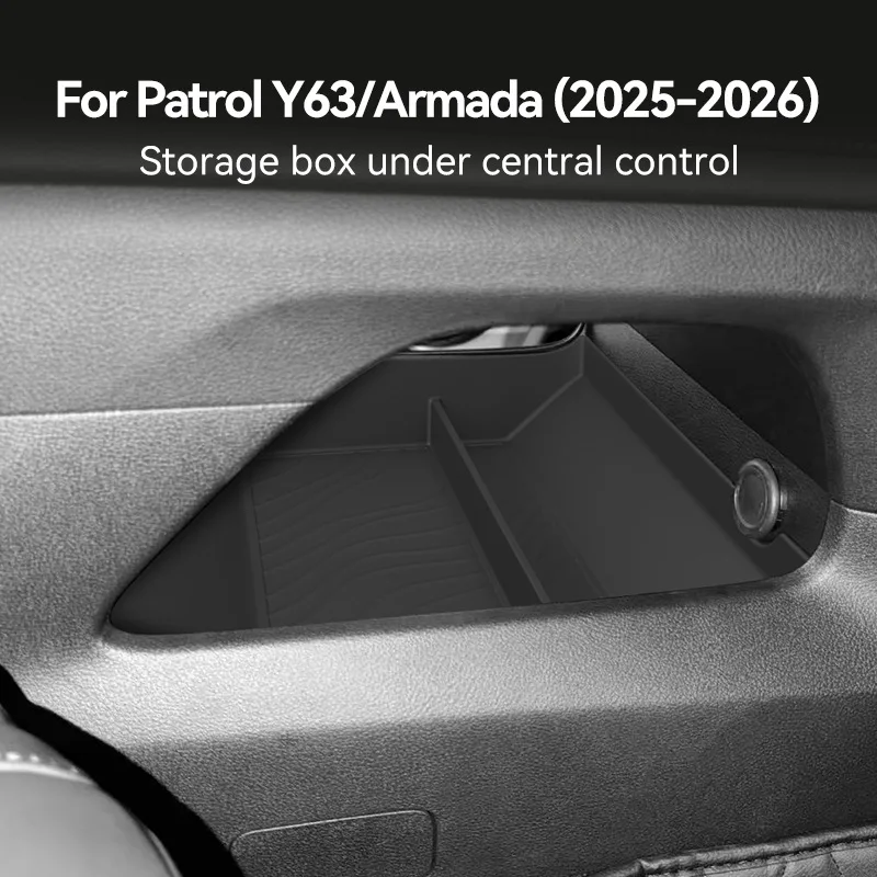 

Car storage box suitable for 25-26 Patrol Y63 Amanda Armada central control lower silicone storage box car accessories