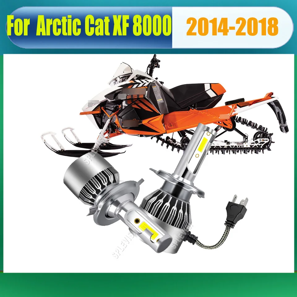 

9003 H4 Snowmobile LED Headlight - improved nighttime driving Fits For Arctic Cat XF 8000 9000 2014 2015 2016 2017 2018
