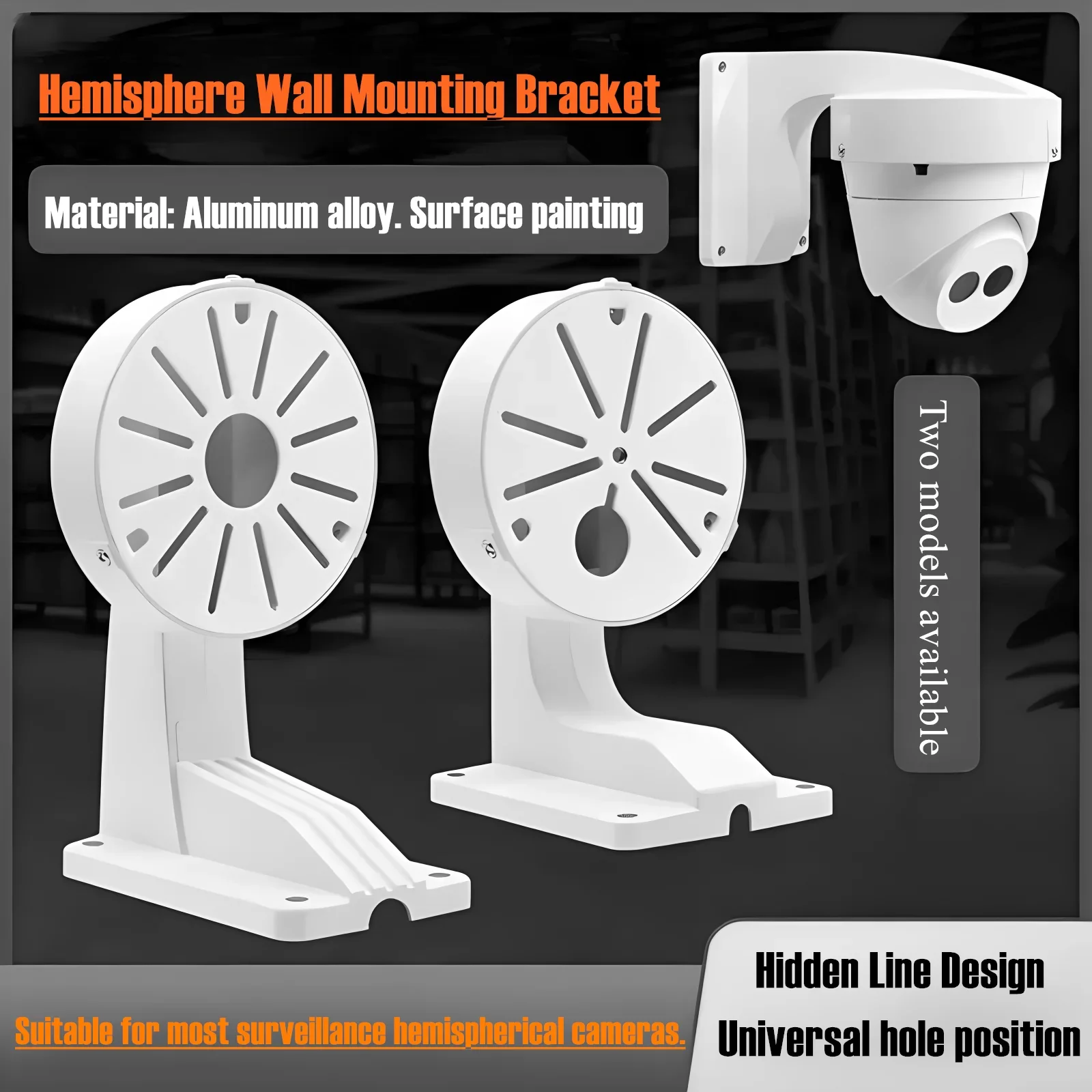 Outdoor Security Camera Bracket Thickened Aluminum Alloy Wall/Ceiling Mount Bracket Holder for Hikvision Dahua IP Dome Camera