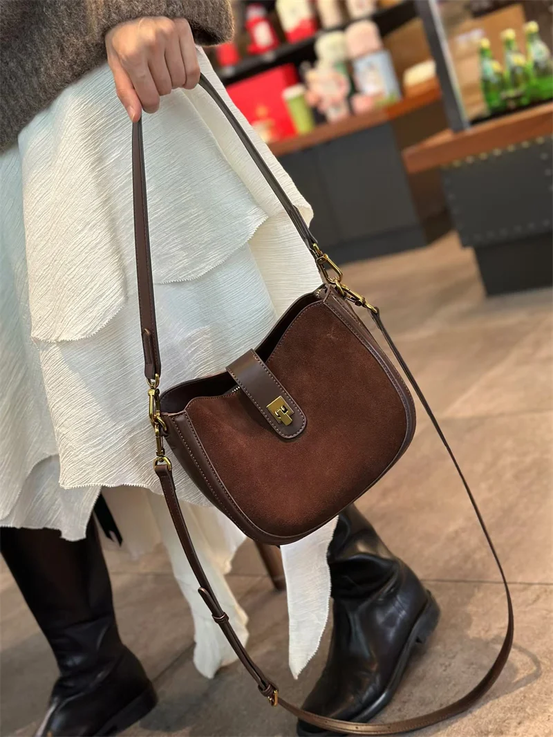 

Модная маленькая сумка через плечо из натуральной кожи 2025 года для женщин, сумка из матовой коровьей кожи, женская сумка через плечо из воловьей кожи или сумка через плечо