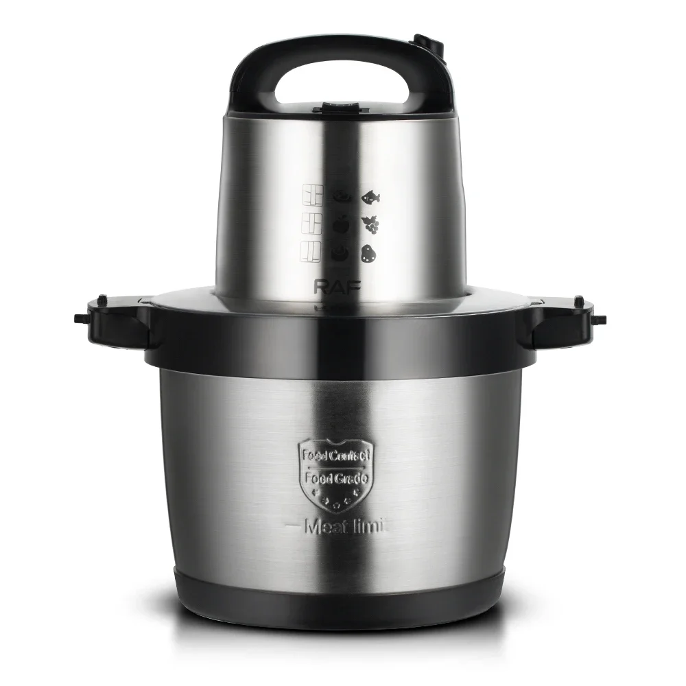 l Stainless Steel Food Processor Powerful 6 L Electric Chopper Meat Grinder 4 Blades Kitchen