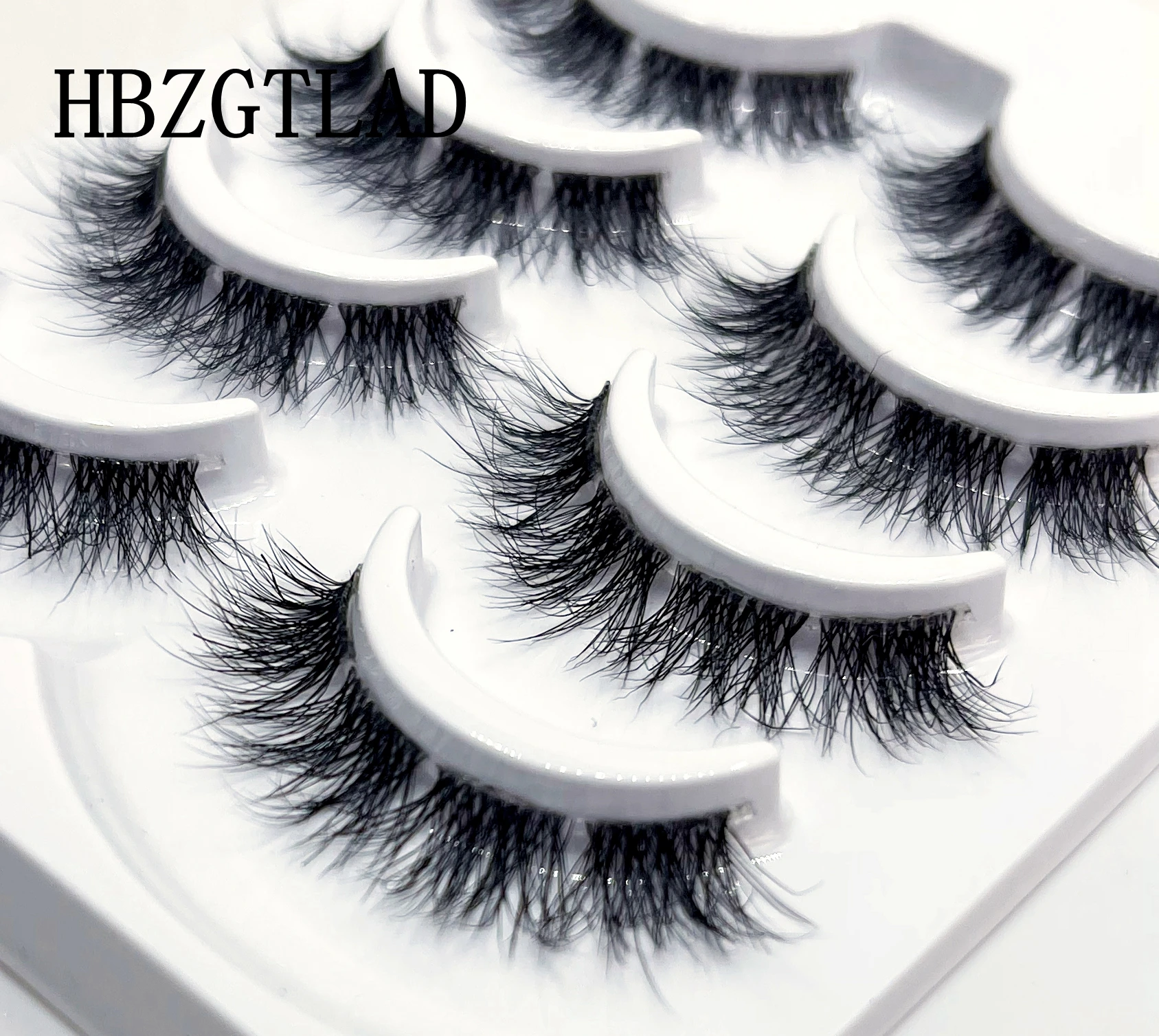 NEW Real Mink Eyelashes 4 pairs lashes invisible band mink lashes reusable Transparent Terrier false eyelashes Wholesale Makeup