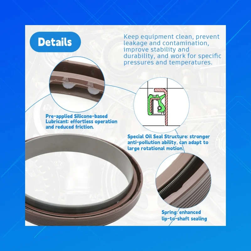 사이즈:117x140x22mm, DMHUI 고품질 FKM 트랙터 오일 씰, ZFP0734319642, ZFP101100, BAUM6SLX27 스타일에 적용 가능