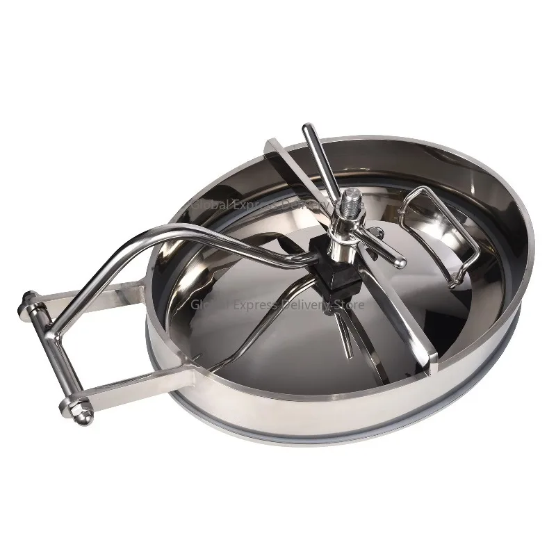 Food Grade Stainless Steel SS304 SS316L Pressure Oval Inward Manhole Cover Sanitary Elliptical Tank Manway