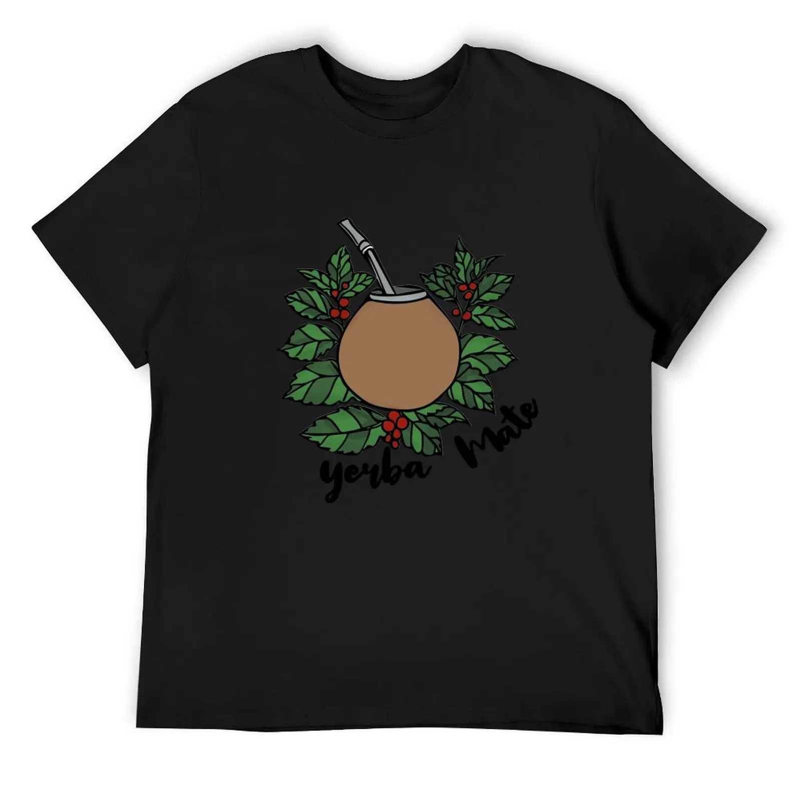 

Yerba mate gourd and leaves T-Shirt football t shirt cute tops oversized sweat shirts, men