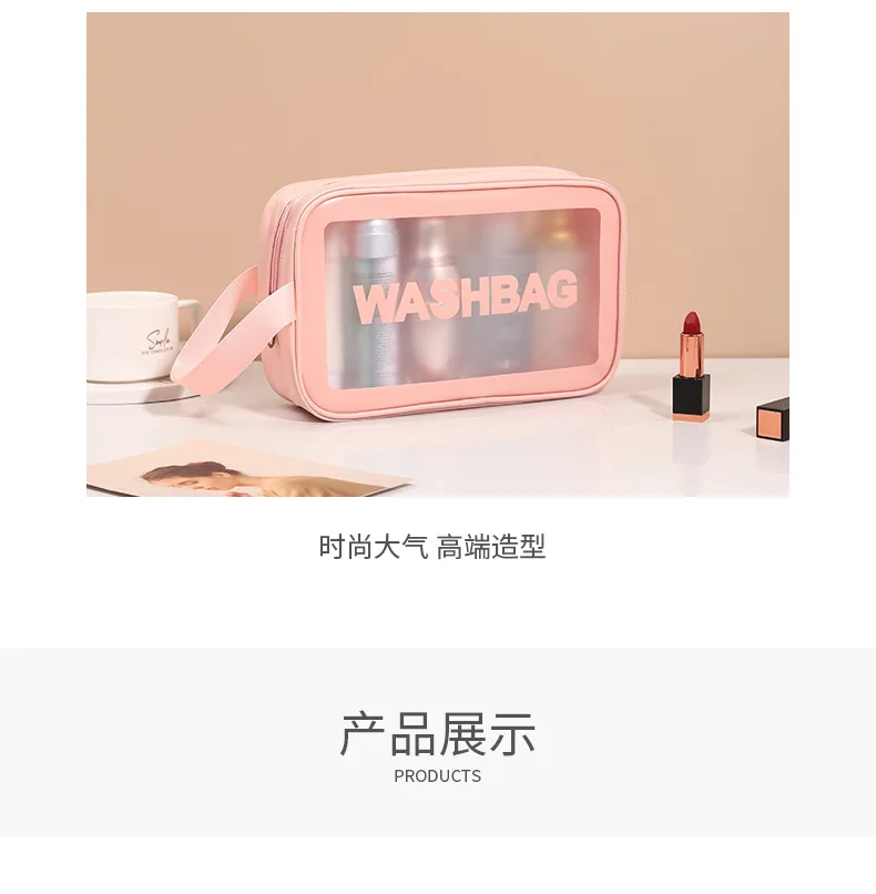 Neues transparentes Make-up-Taschen-Set, Kosmetik-Organizer, Waschbeutel für Frauen, tragbare Kosmetiktasche, Reise-Essentials-Kosmetiktasche – Detail 12