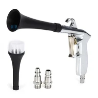 Pistola de limpieza de coche, pistola de soplado de aire de alta presión con 2 boquillas, detalles de coche, lavado en seco, herramientas profesionales de limpieza Interior de coche