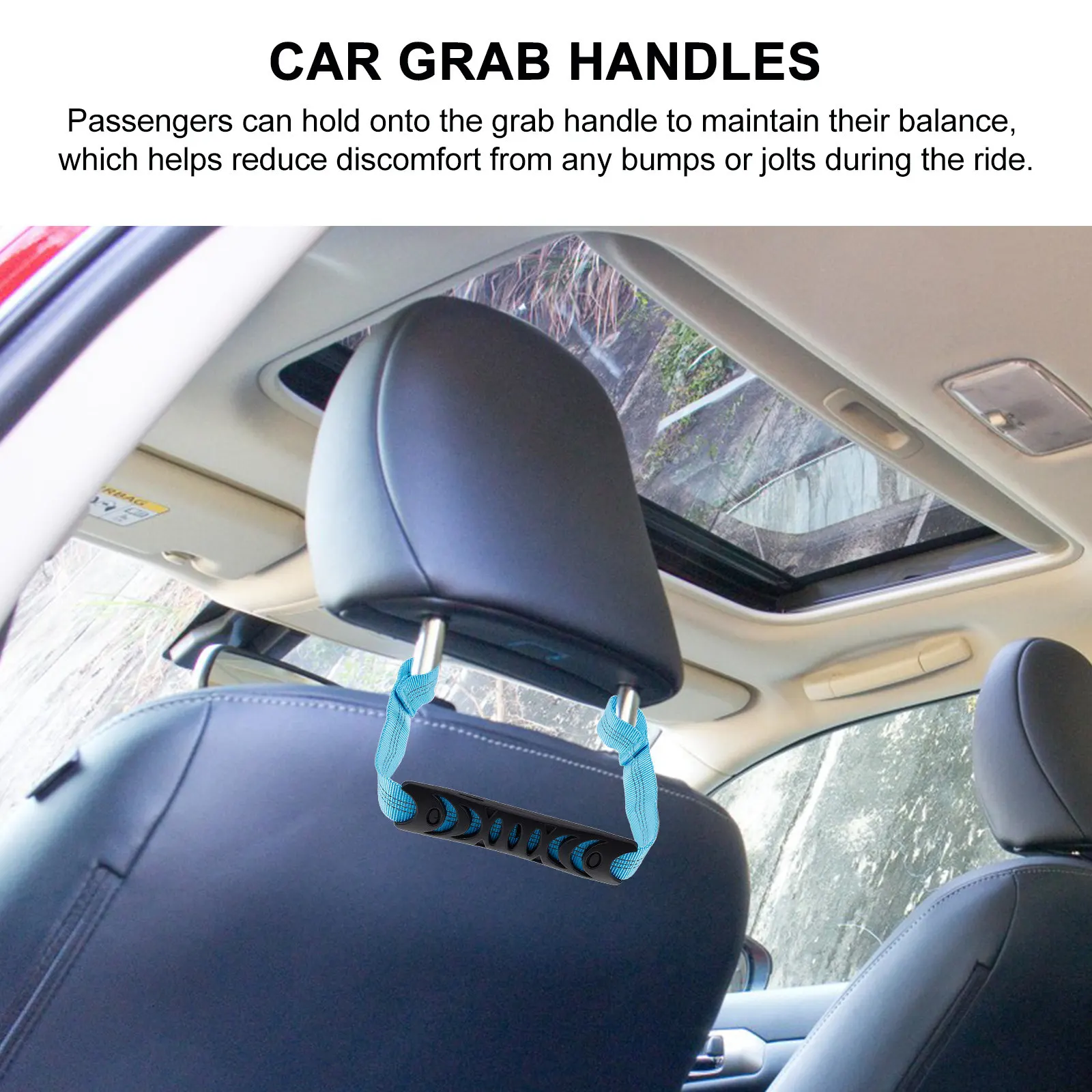 

2Pcs Car Seat Back Safety Handle Grab Handle for Rear Passengers Elderly Mobility Support Universal Fit Suv Truck Interior