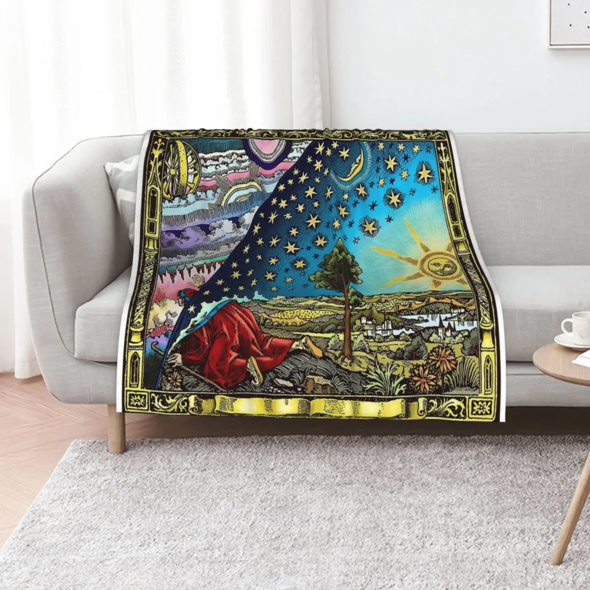 Flammarion Engraving Flat Earth Throw Blanket manga Decorative Beds Thermals For Travel For Sofa Thin Thin Blankets