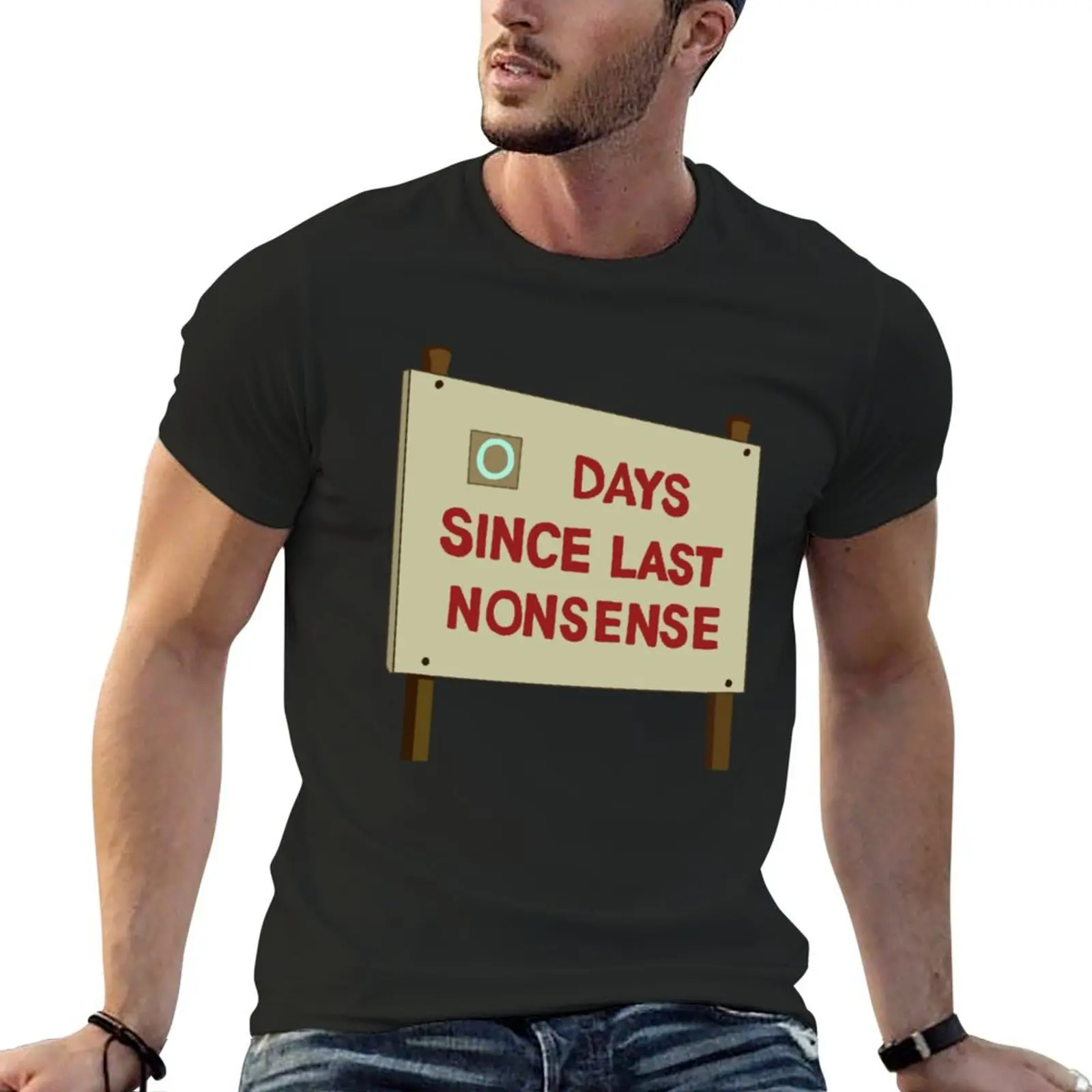 Days Since Last Nonsense Active T-Shirt summer clothes Aesthetic clothing tops mens vintage t shirts