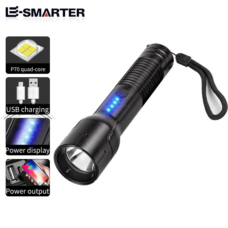 

P50 Wick High Power Rechargeable LED Flashlight Mini Torch Outdoor Camping Strong Lamp Waterproof Tactical Flashlight